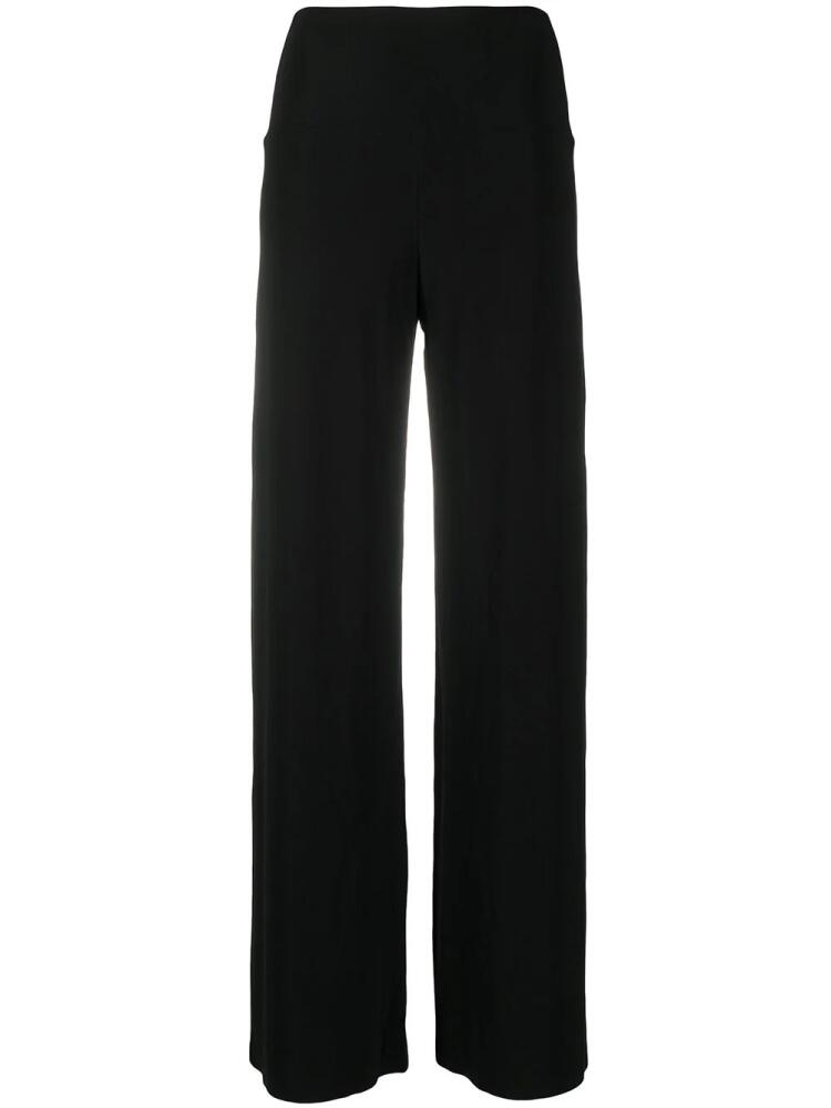 Norma Kamali mid-rise wide-leg trousers - Black Cover