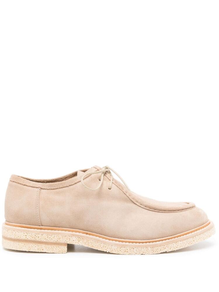 Eleventy lace-up suede Derby shoes - Neutrals Cover