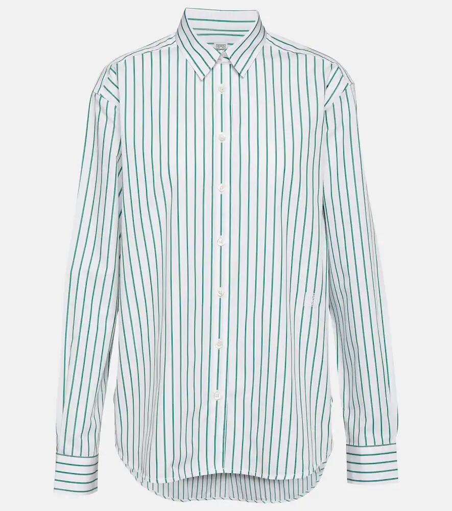 Toteme Signature striped cotton poplin shirt Cover