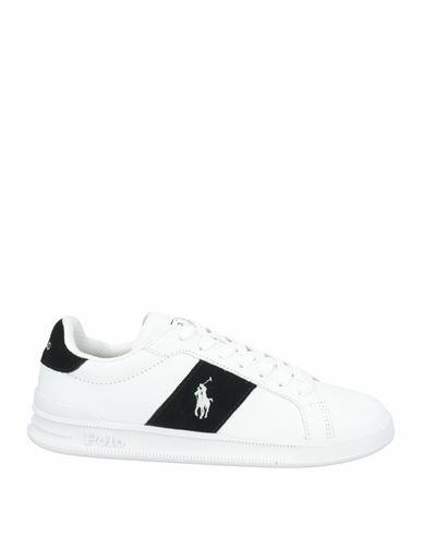 Polo Ralph Lauren Woman Sneakers White Leather, Textile fibers Cover