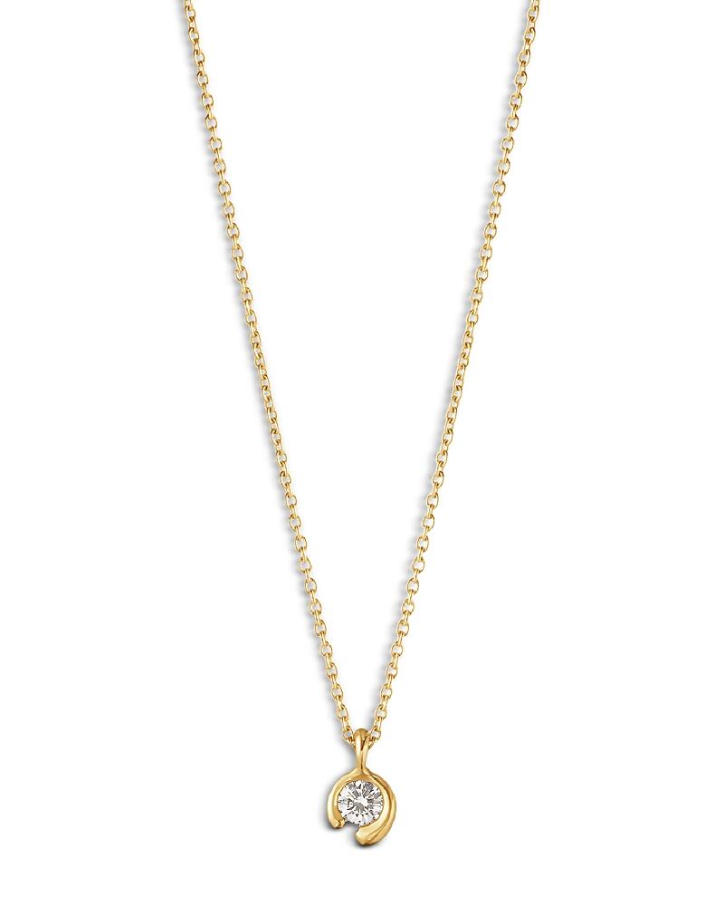 Georg Jensen 18K Yellow Gold 0.10 ct. Diamond Mercy Pendant Necklace, 17.72 Cover