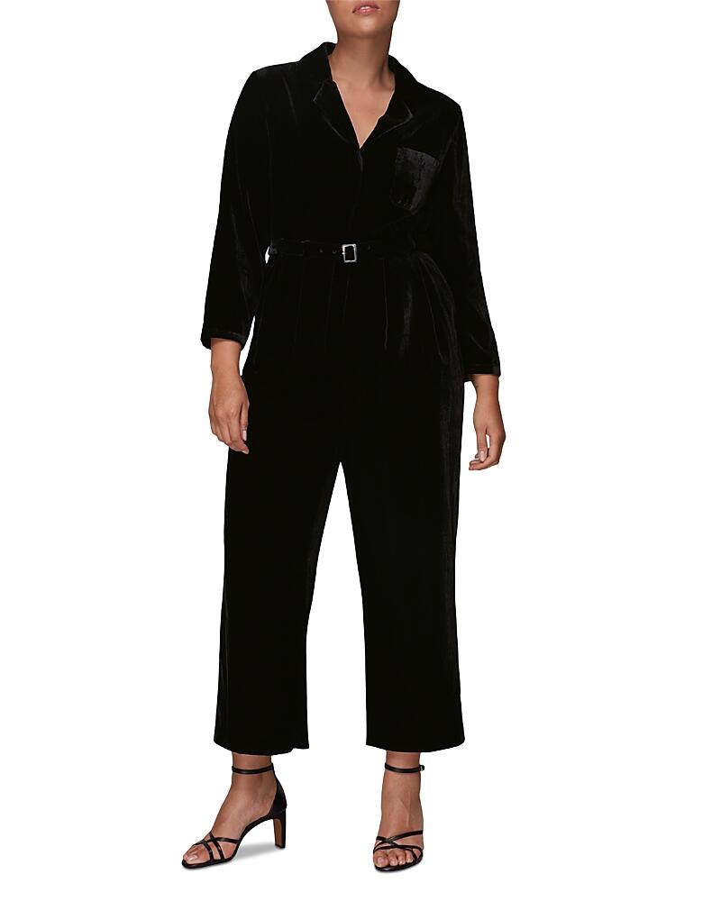 Whistles Avery Velvet Jumpsuit Cover