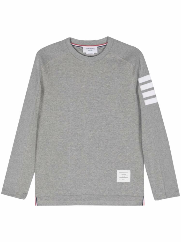 Thom Browne 4-Bar stripe cotton sweatshirt - Grey Cover