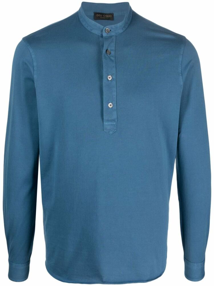 Dell'oglio band-collar polo shirt - Blue Cover