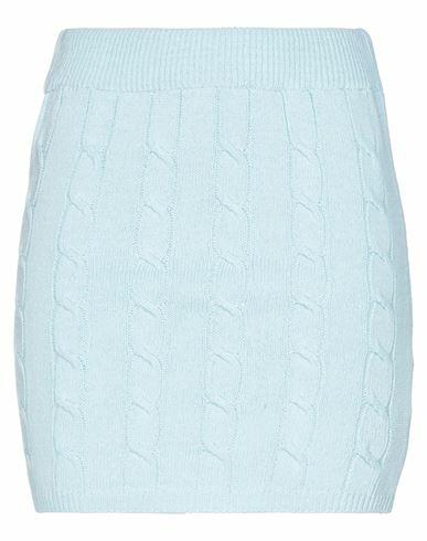 Vicolo Woman Mini skirt Sky blue Cotton, Acrylic Cover