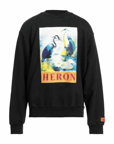 Heron Preston Man Sweatshirt Black Cotton, Elastane, Polyester Cover