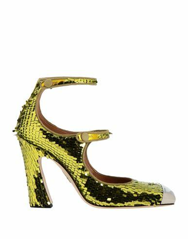 Dsquared2 Woman Pumps Acid green Soft Leather, Textile fibers Cover