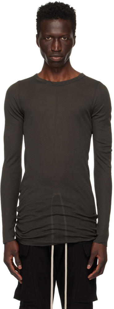 Rick Owens Gray Porterville Rib Long Sleeve T-Shirt Cover