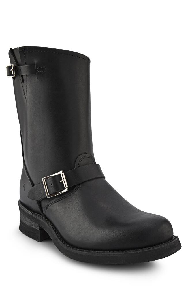 Frye Engineer Biker Boot in Black - Greasy Leather Cover