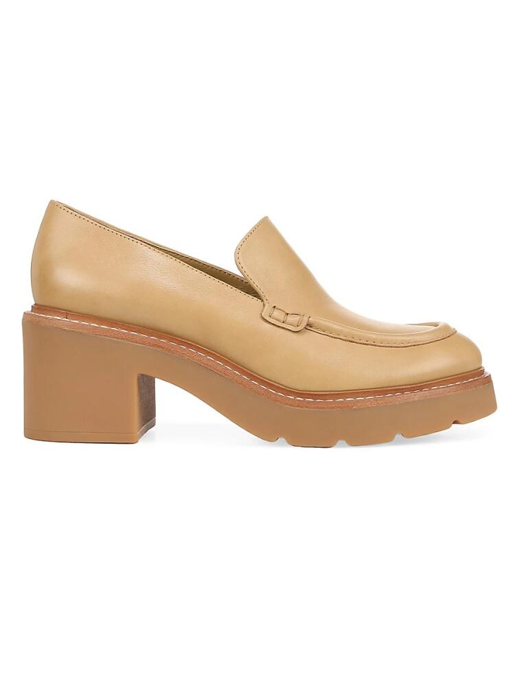 Vince Women's Rowe Block Heel Venetian Loafers - Beige Cover