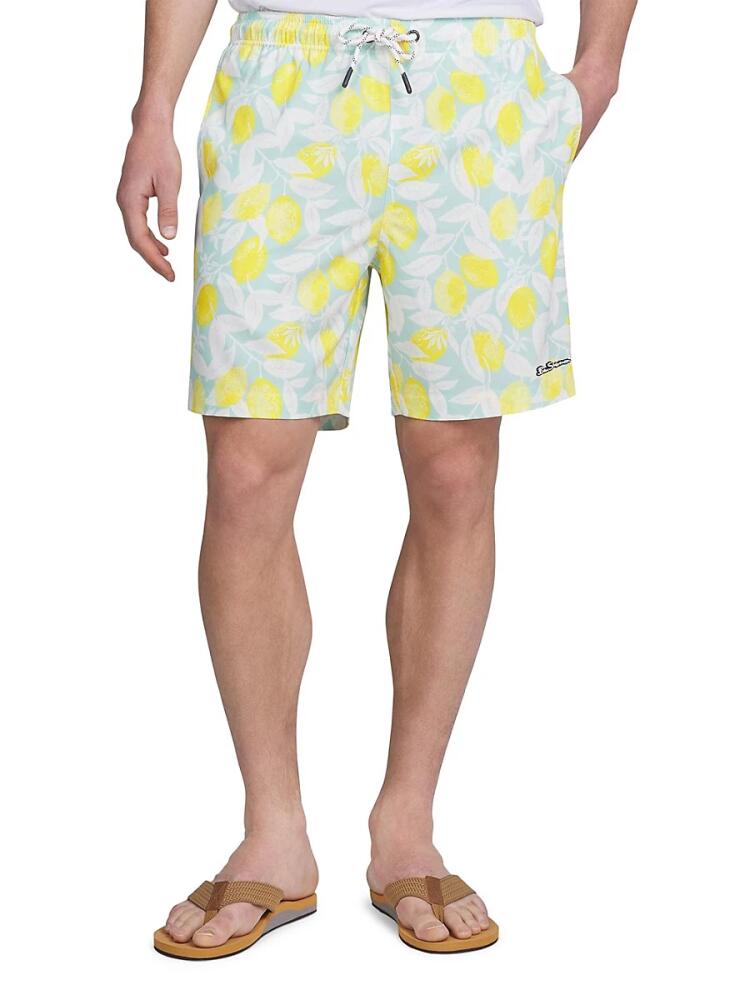 Ben Sherman Men's Citrus Field Swim Trunks - Blue Mist Cover