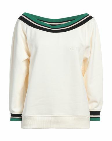 Msgm Woman Sweatshirt Cream Cotton Cover