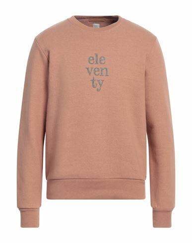 Eleventy Man Sweatshirt Camel Cotton Cover