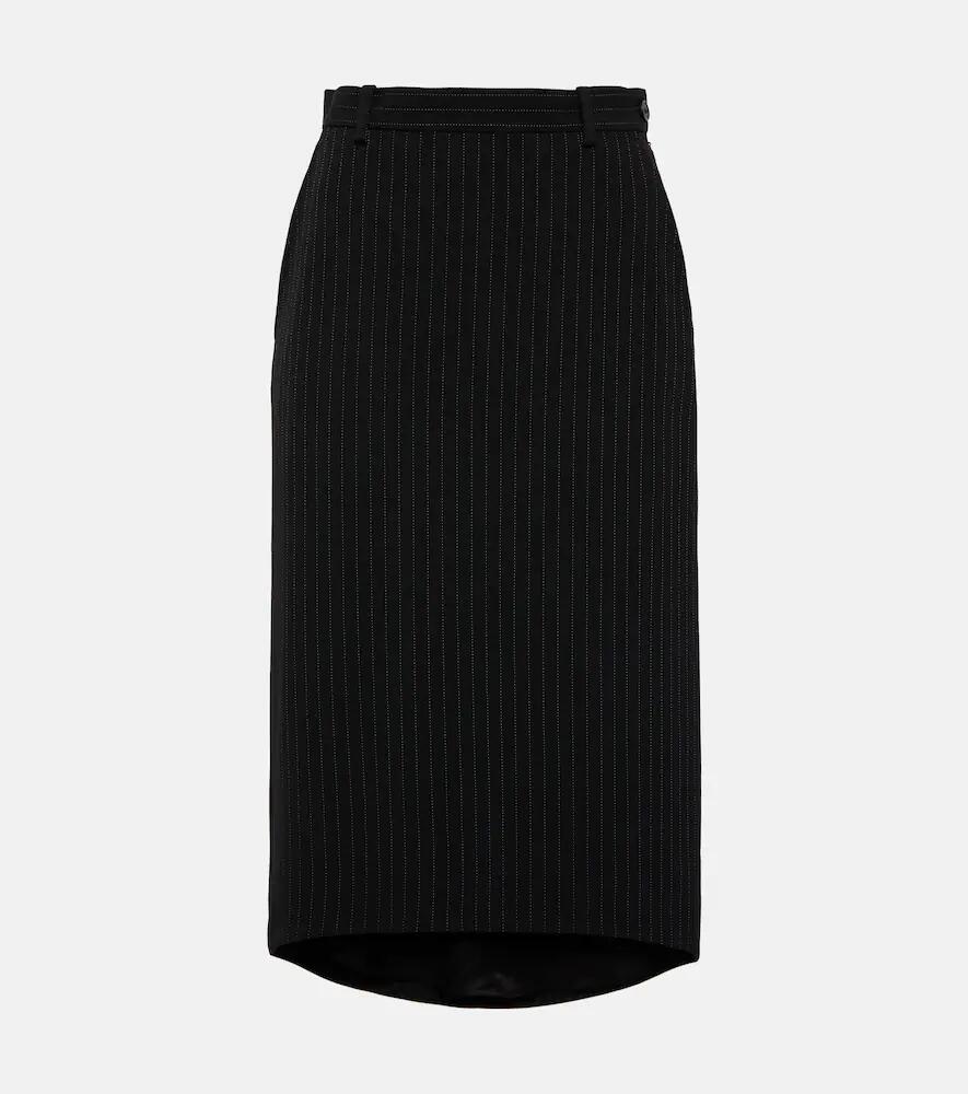 Balenciaga Striped wool midi skirt Cover