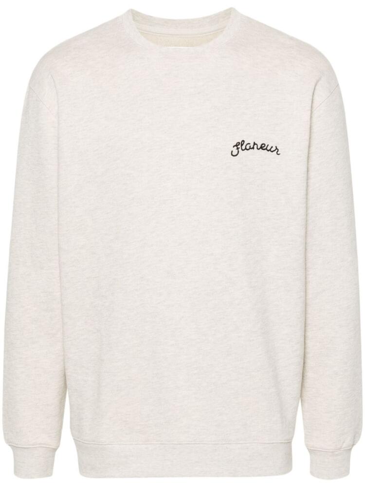 FLÂNEUR Signature logo-raised sweatshirt - Grey Cover