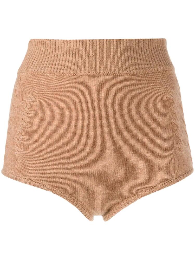 Cashmere In Love ribbed Mimie shorts - Neutrals Cover