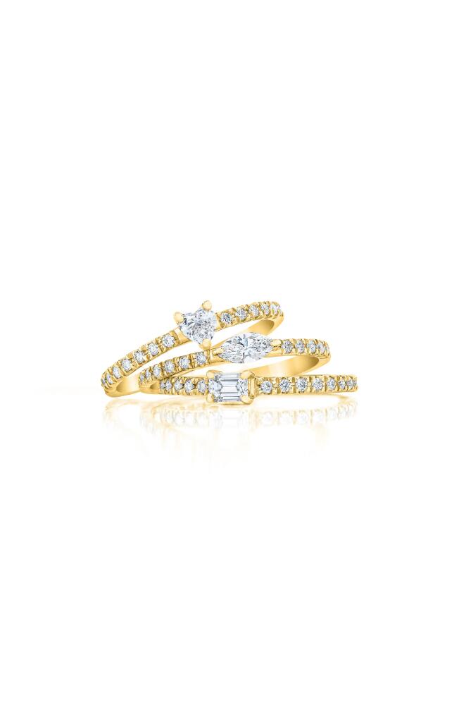 Mindi Mond Set of 3 Fancy Cut Diamond Stacking Rings in 18K Yg Cover