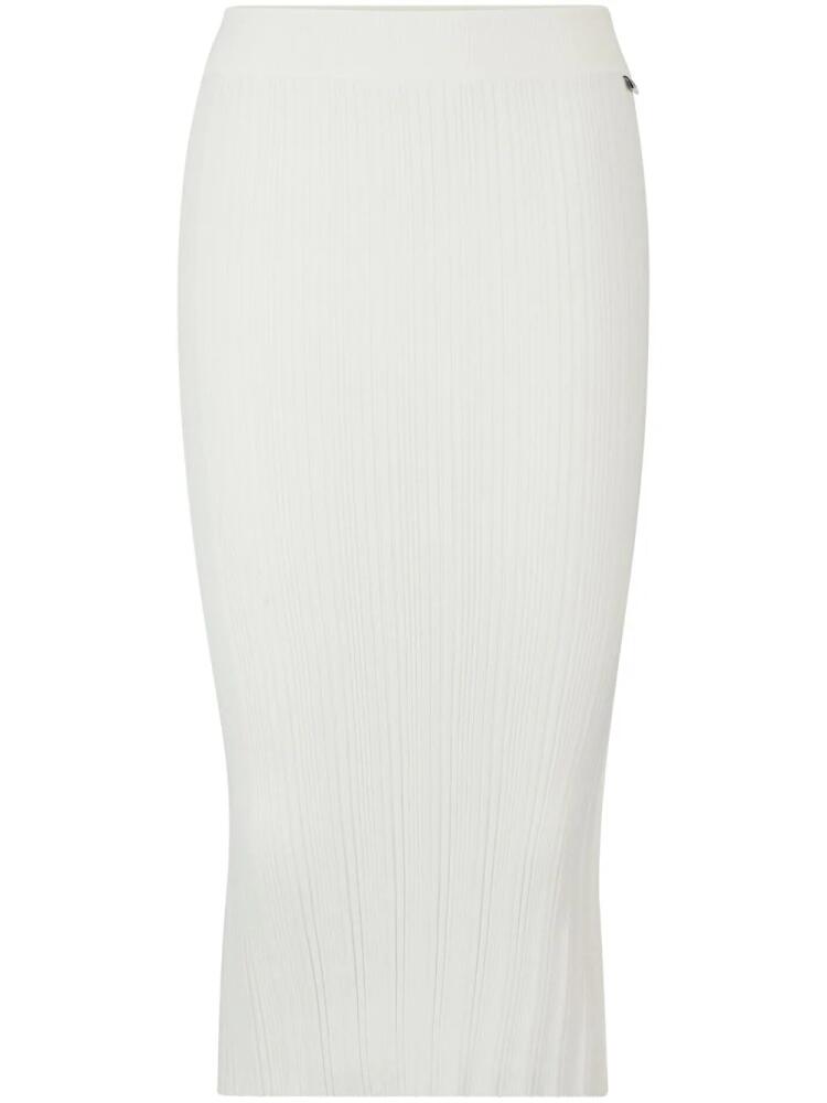 HUGO ribbed-knit tube skirt - White Cover