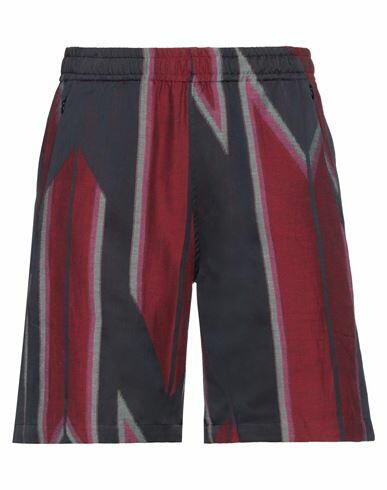 Needles Man Shorts & Bermuda Shorts Burgundy Cotton, Linen Cover