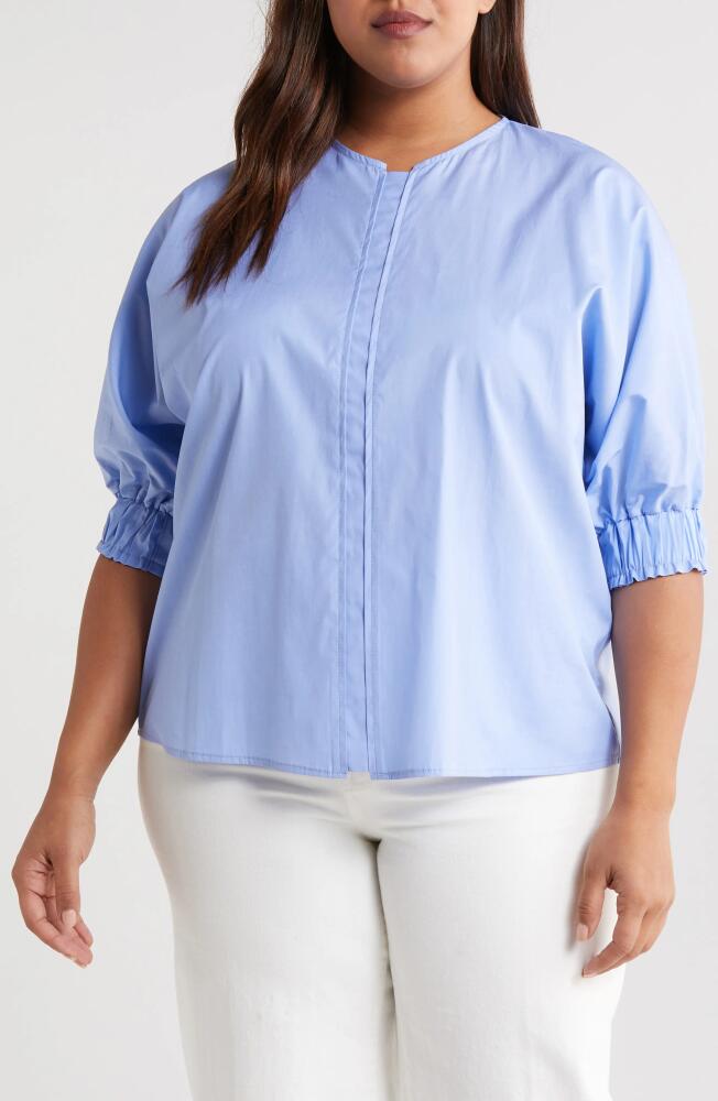 HARSHMAN Gilda Popover Top in Sky Blue Cover