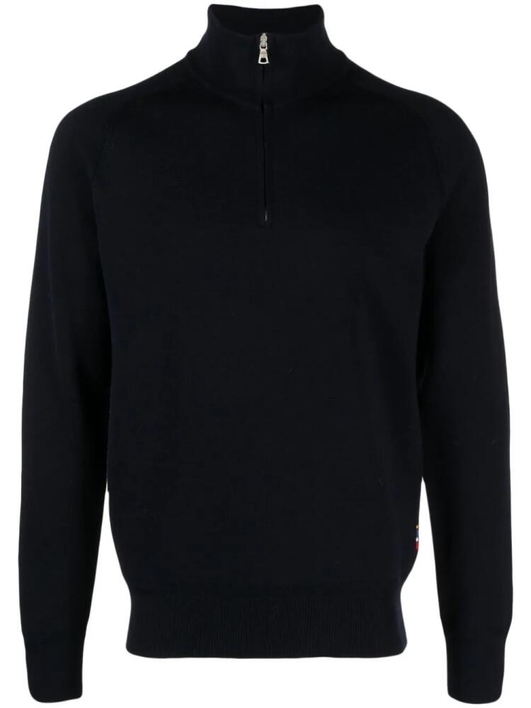 Orlebar Brown Lennard zip-up merino-wool jumper - Blue Cover