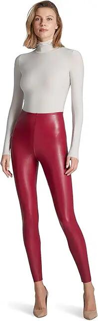 Commando Faux Leather Legging (Raspberry) Women's Dress Pants Cover