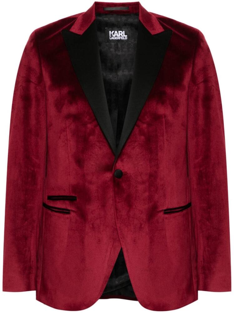 Karl Lagerfeld Fortune velvet blazer - Red Cover