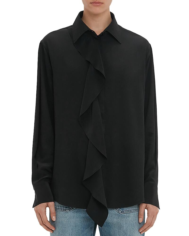 Victoria Beckham Silk Ruffle Front Blouse Cover