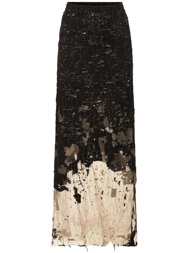 DIESEL Embroidered Tulle Maxi Skirt Cover