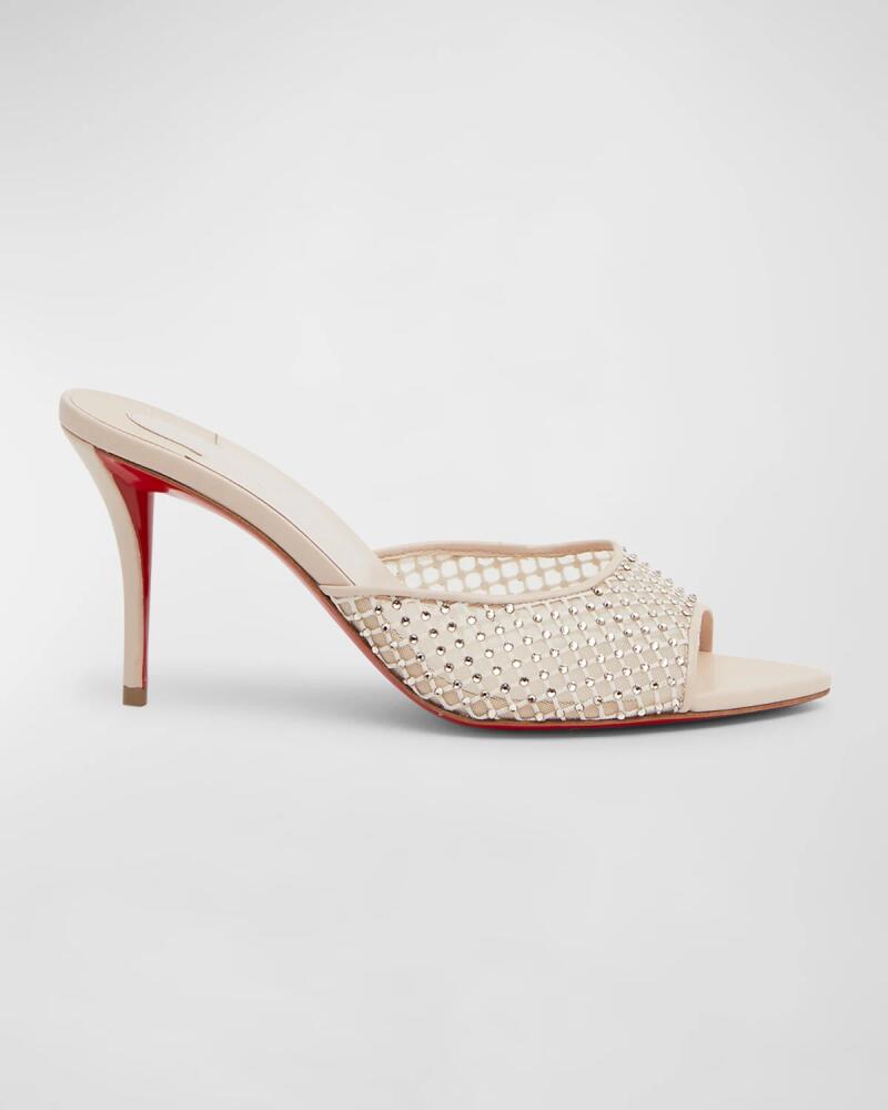 Christian Louboutin Apostropha Strass Net Red Sole Mule Sandals Cover