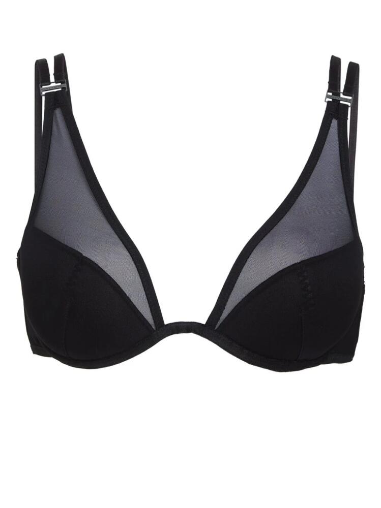 Karl Lagerfeld sheer demi-cup bra - Black Cover