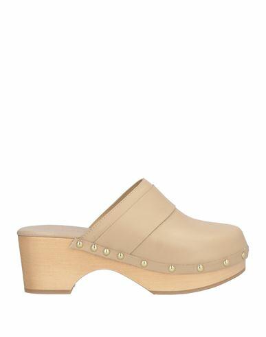 Aeydē Woman Mules & Clogs Beige Leather Cover