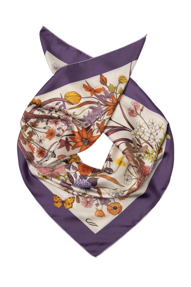 Elizabetta Flora - Hand Rolled Silk Foulard for Women in Violet Cover