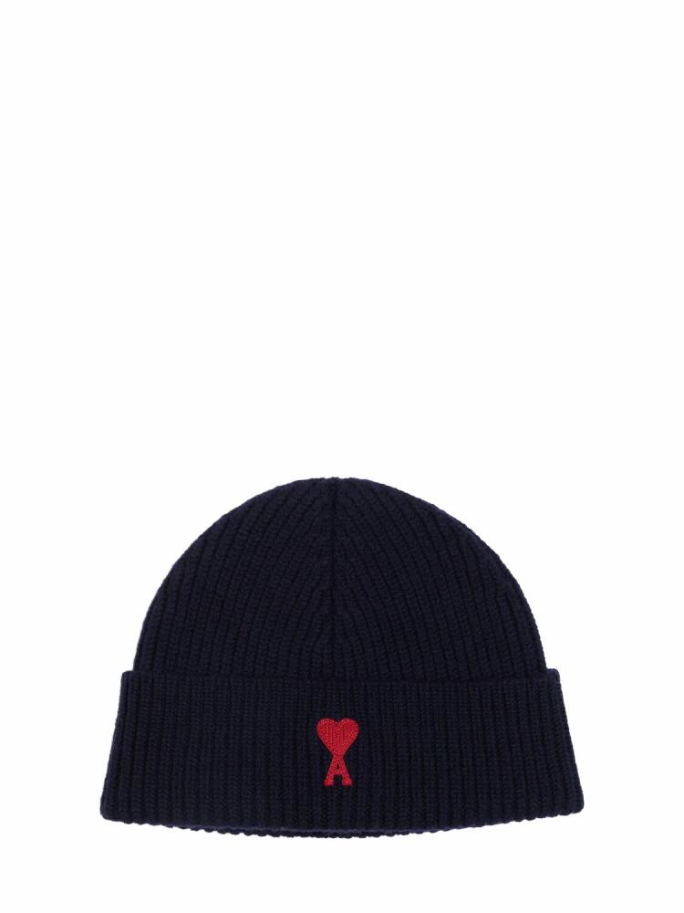 AMI PARIS Adc Logo Wool Beanie Cover