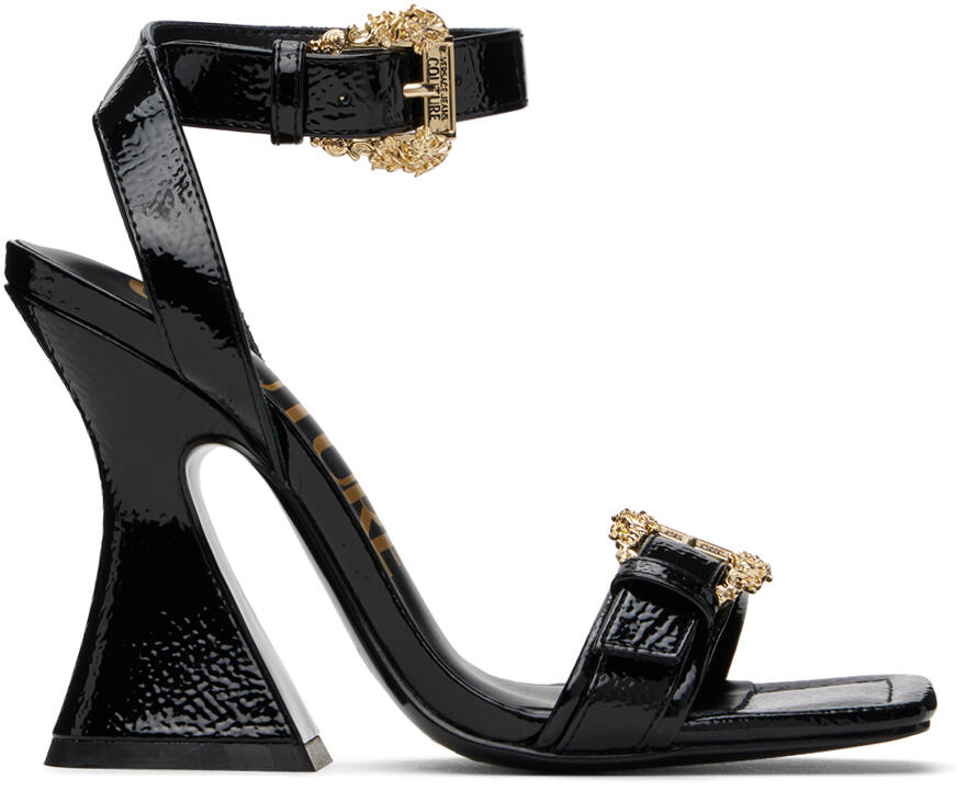 Versace Jeans Couture Black Kirsten Heeled Sandals Cover