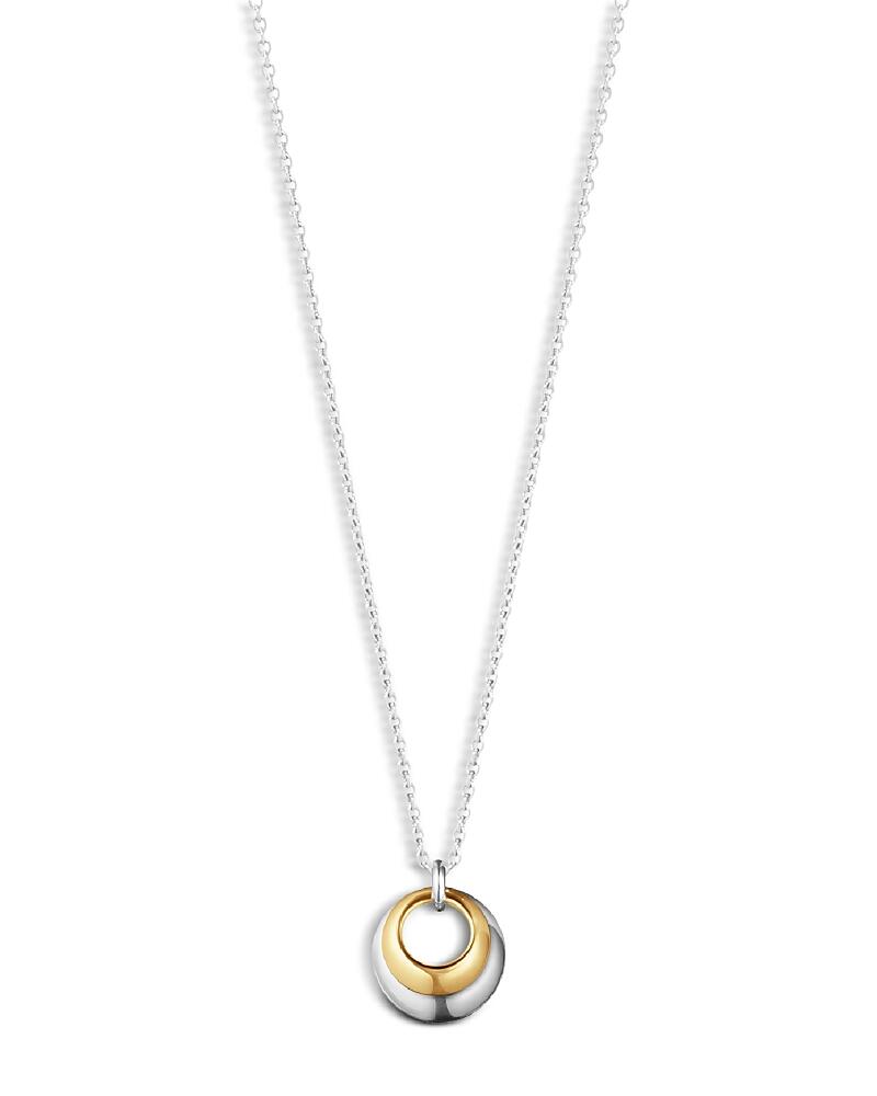 Georg Jensen 18K Yellow Gold & Sterling Silver Curve Circle Pendant Necklace, 17.72 Cover