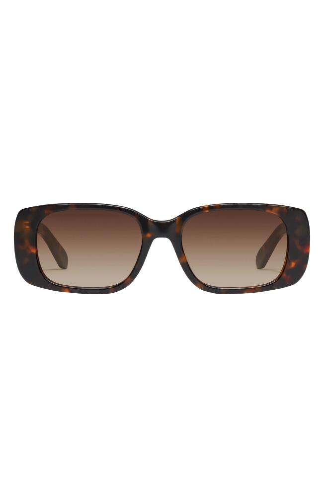 QUAY Karma 39mm Gradient Square Sunglasses in Neutral Tort /Brown Cover