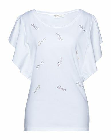 Ean 13 Woman T-shirt White Cotton, Elastane Cover