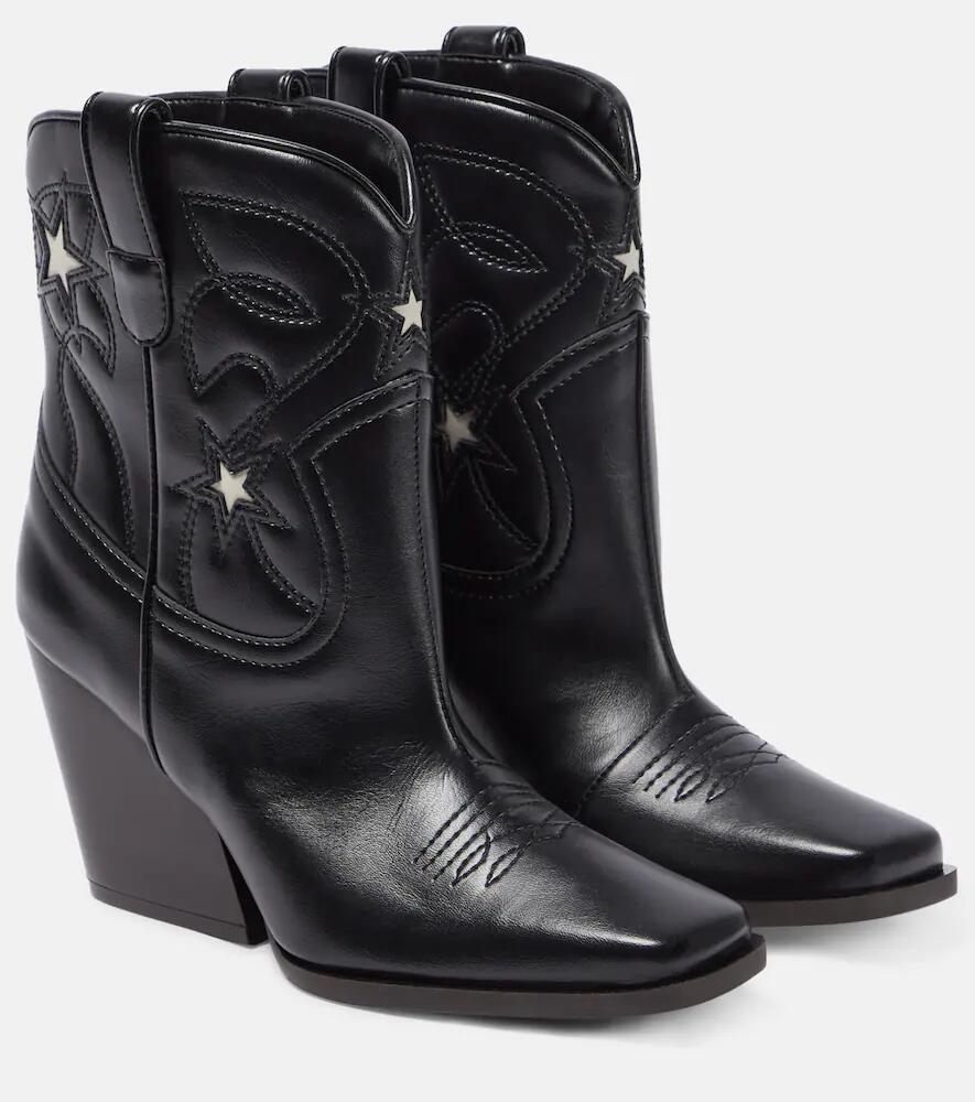 Stella McCartney Embroidered faux leather ankle boots Cover