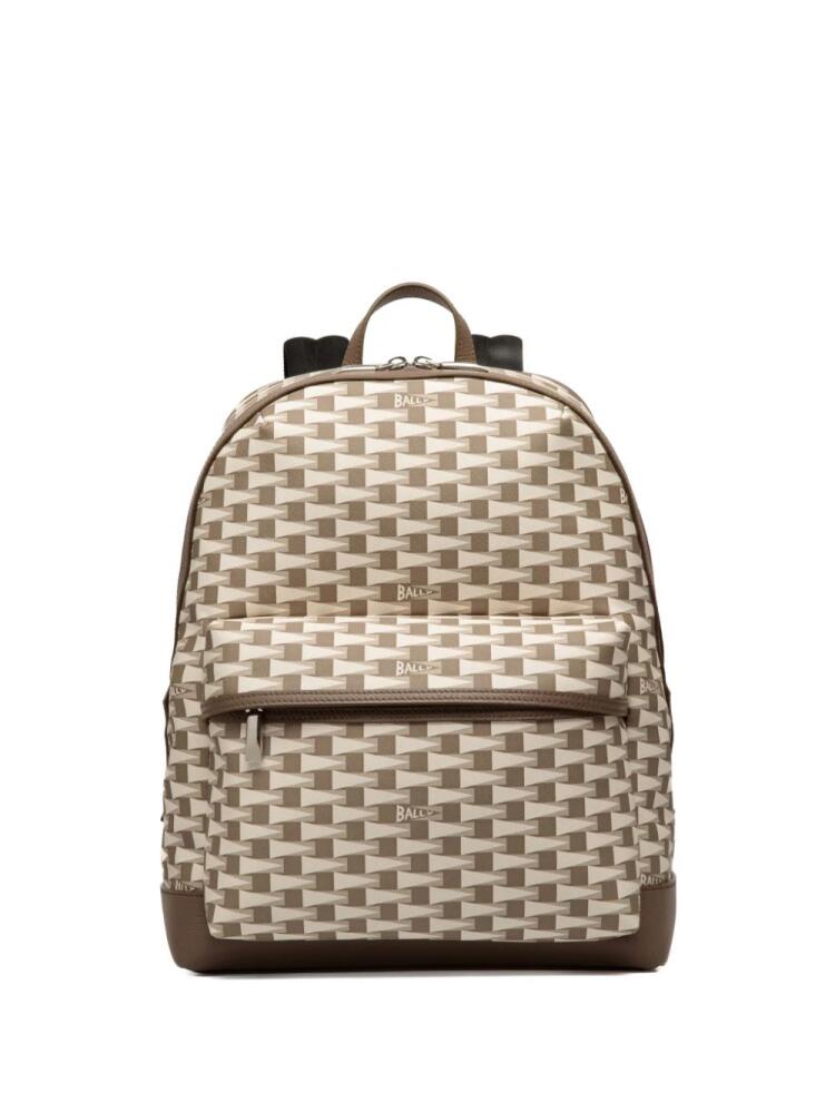 Bally graphic-print faux-leather backpack - Neutrals Cover