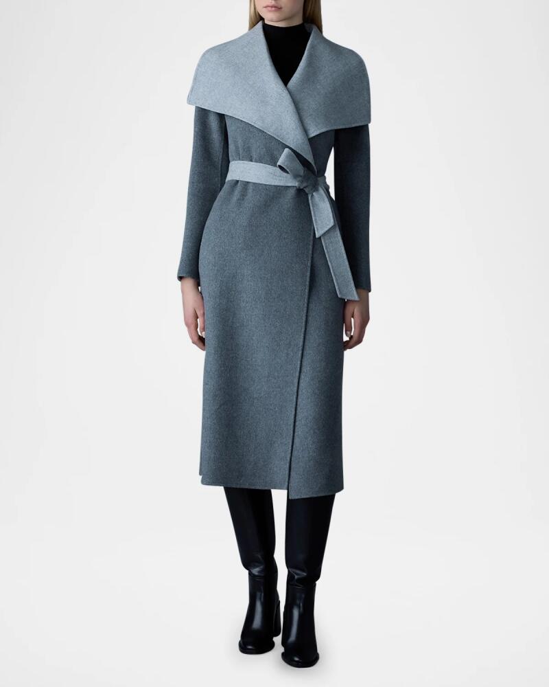 Mackage Mai Wool Belted Wrap Coat Cover