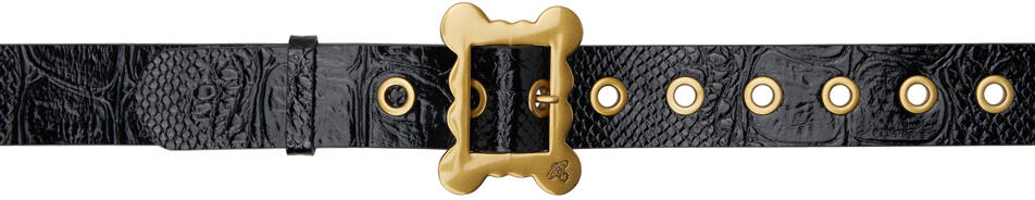 Vivienne Westwood Black Slim Frame Buckle Belt Cover