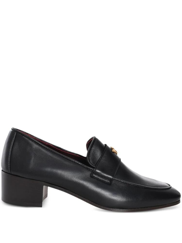 Bougeotte logo-plaque loafers - Black Cover