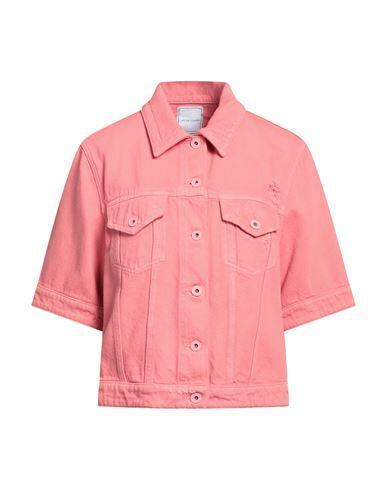 Jacob Cohёn Woman Denim outerwear Coral Cotton, Polyester Cover