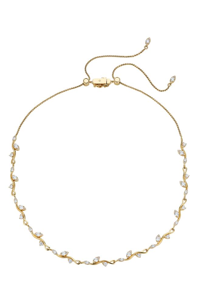 Nadri Whimsy Cubic Zirconia Vine Collar Necklace in Gold Cover