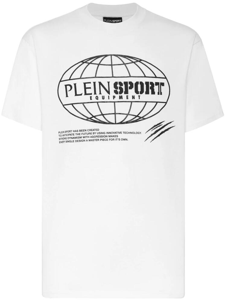 Plein Sport SS Global Express Edition graphic-print T-Shirt - White Cover