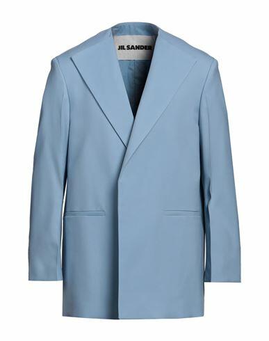 Jil Sander Man Blazer Light blue Wool Cover