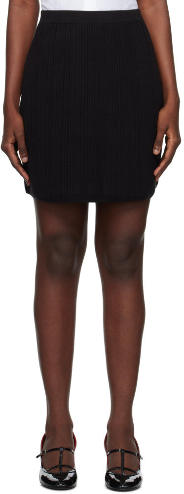 Theory Black Elasticized Miniskirt Cover