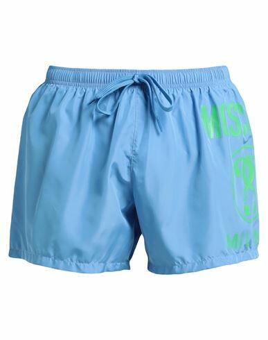 Moschino Man Swim trunks Sky blue Polyester Cover