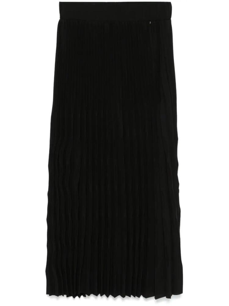 NISSA high-waisted pleated midi skirt - Black Cover